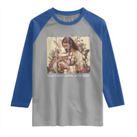 Silly Rabbit Easter Is For Jesus Raglan Shirt Christian Jeusus Floral Easter