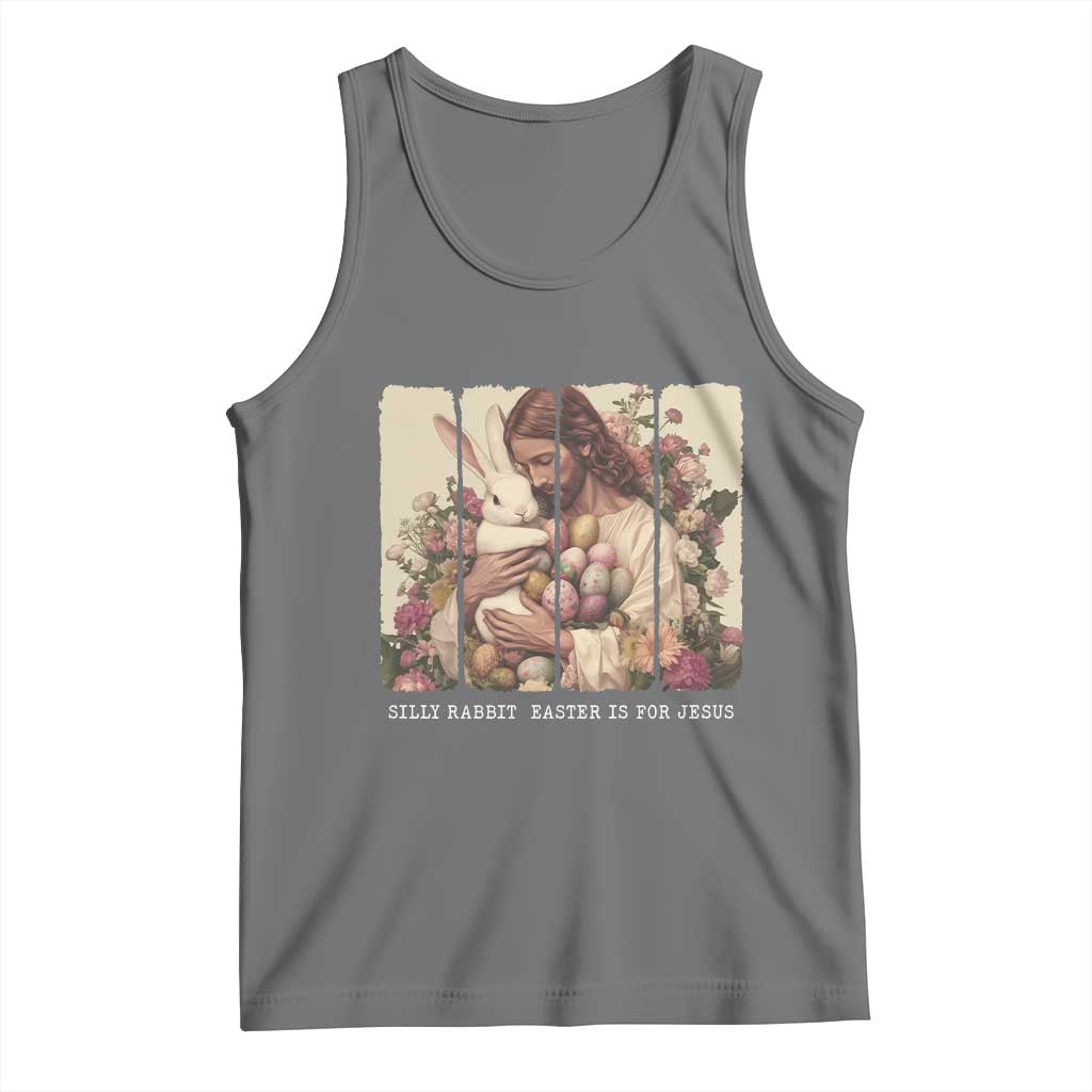 Silly Rabbit Easter Is For Jesus Tank Top Christian Jeusus Floral Easter