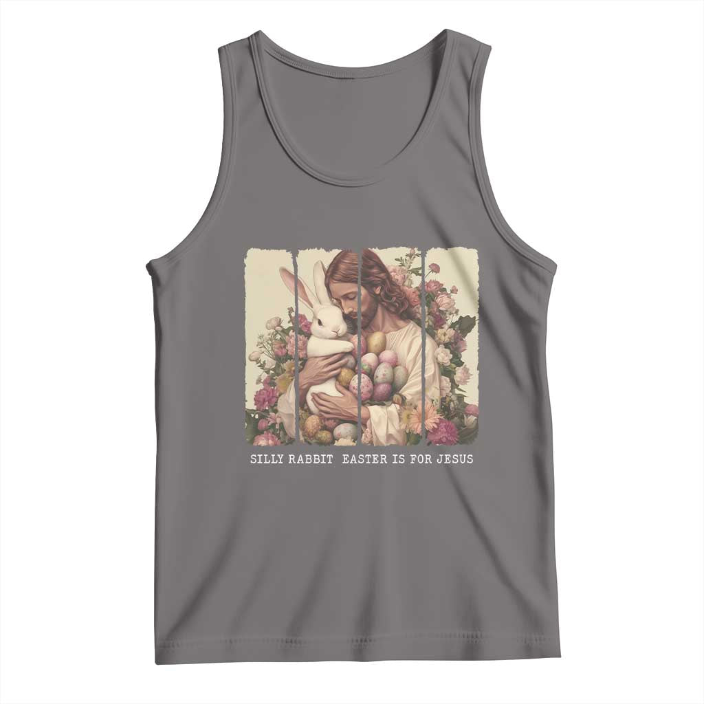 Silly Rabbit Easter Is For Jesus Tank Top Christian Jeusus Floral Easter