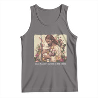 Silly Rabbit Easter Is For Jesus Tank Top Christian Jeusus Floral Easter