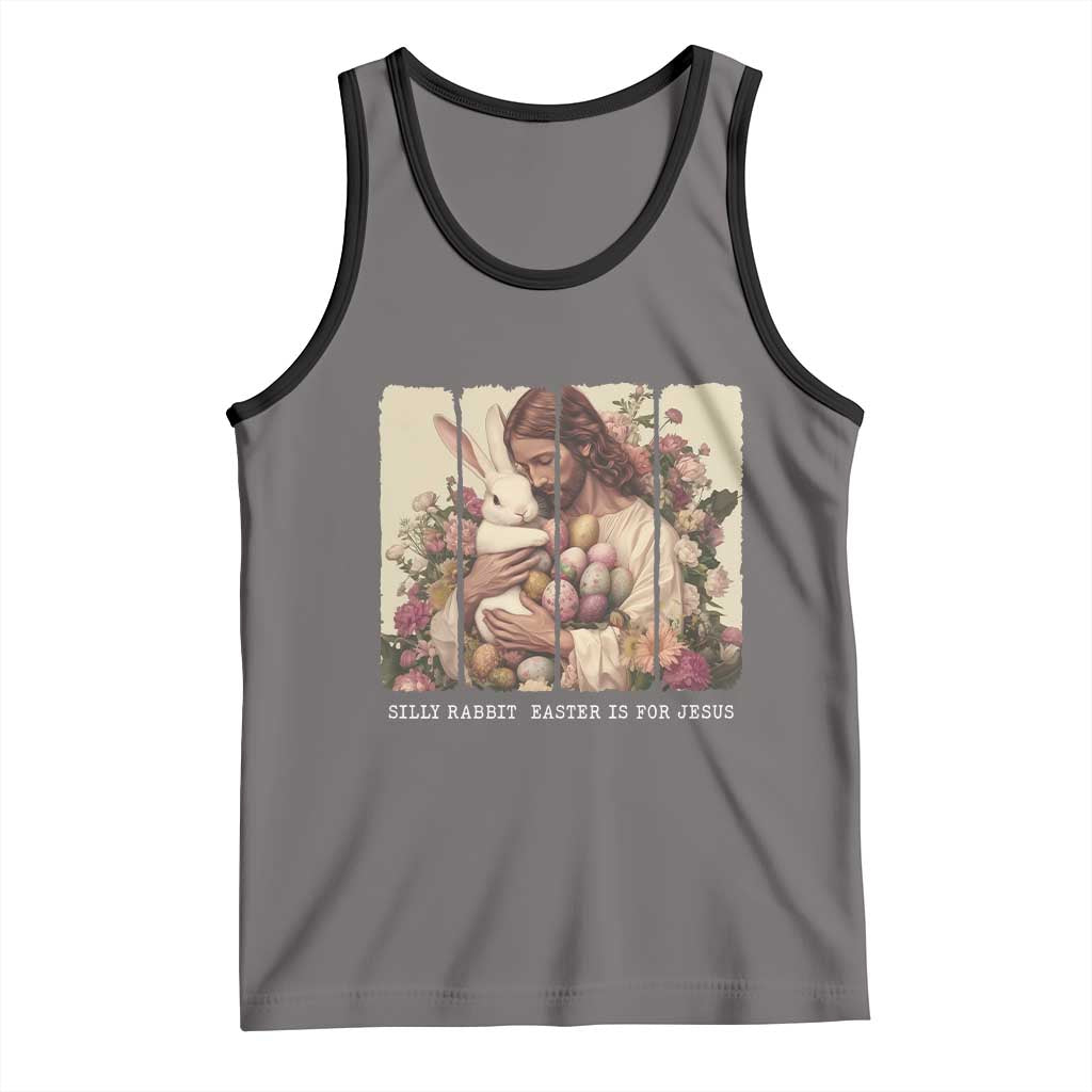 Silly Rabbit Easter Is For Jesus Tank Top Christian Jeusus Floral Easter