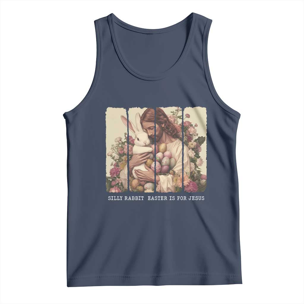 Silly Rabbit Easter Is For Jesus Tank Top Christian Jeusus Floral Easter