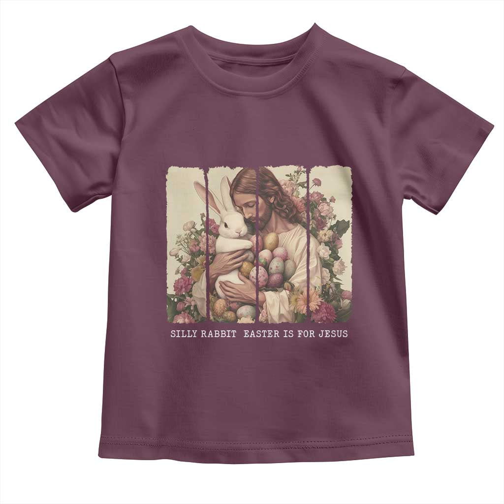 Silly Rabbit Easter Is For Jesus Toddler T Shirt Christian Jeusus Floral Easter