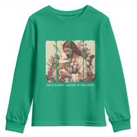 Silly Rabbit Easter Is For Jesus Youth Sweatshirt Christian Jeusus Floral Easter