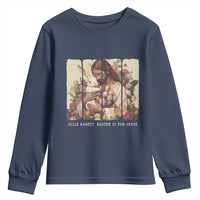 Silly Rabbit Easter Is For Jesus Youth Sweatshirt Christian Jeusus Floral Easter