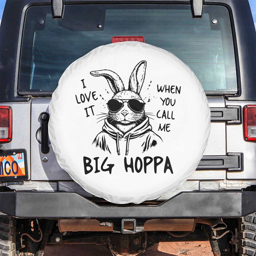 I Love It When You Call Me Big Hoppa Spare Tire Cover Funny Easter Bunny Kids