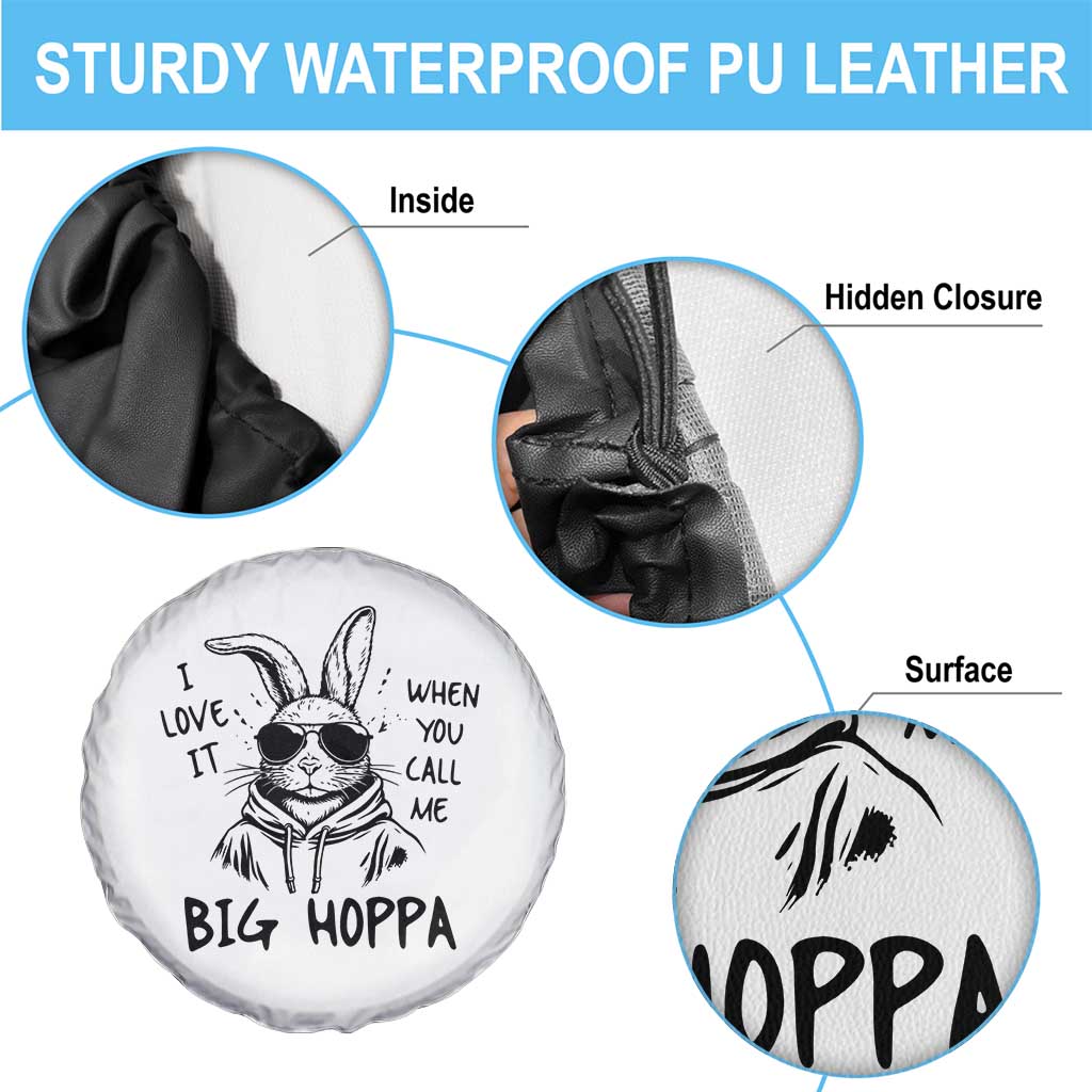 I Love It When You Call Me Big Hoppa Spare Tire Cover Funny Easter Bunny Kids