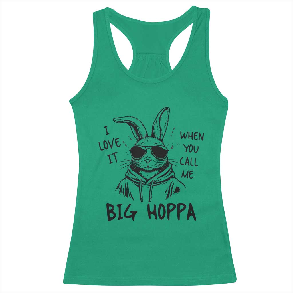 I Love It When You Call Me Big Hoppa Racerback Tank Top Funny Easter Bunny Kids