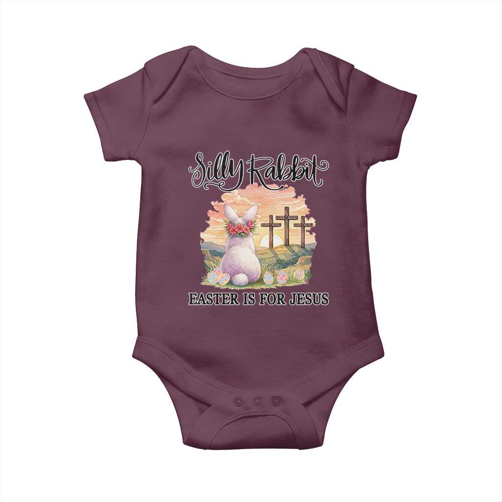 Silly Rabbit Easter Is For Jesus Baby Onesie Christian Easter