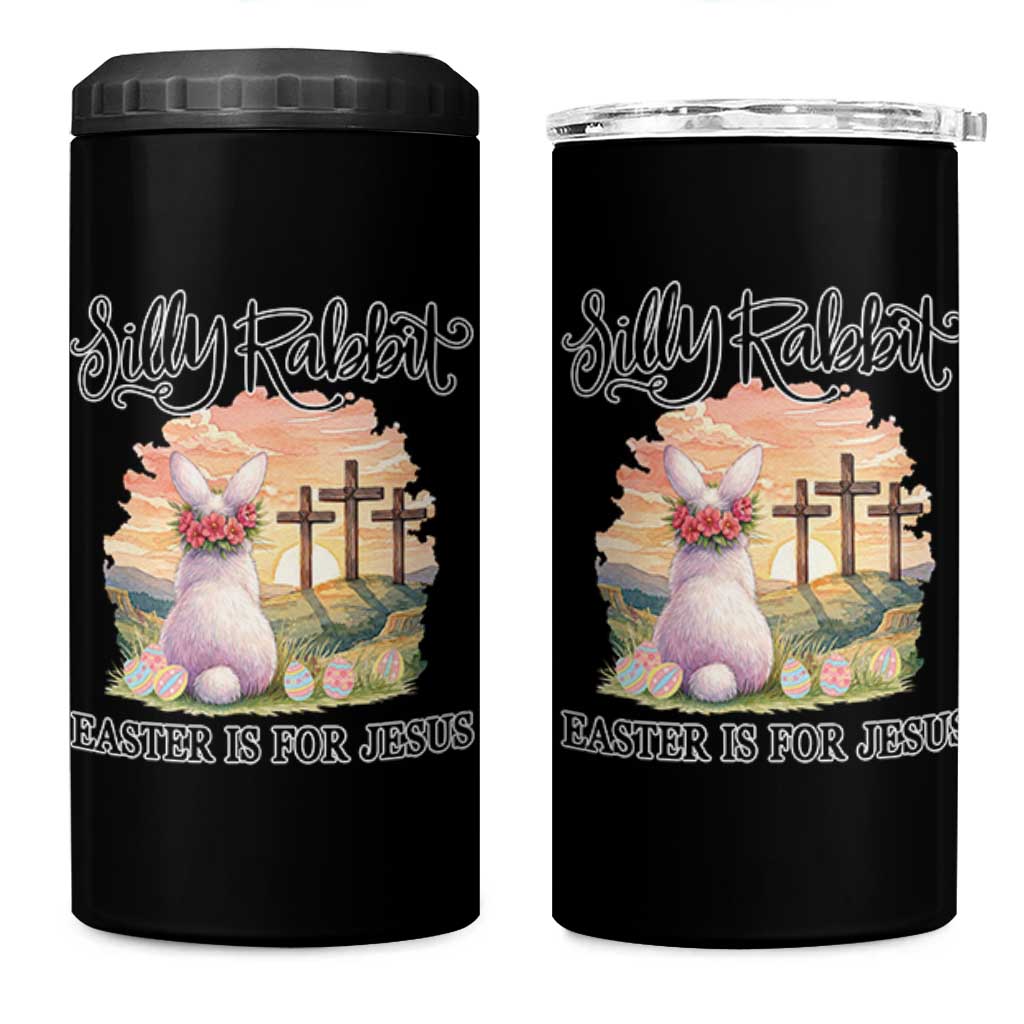 Silly Rabbit Easter Is For Jesus 4 in 1 Can Cooler Tumbler Christian Easter