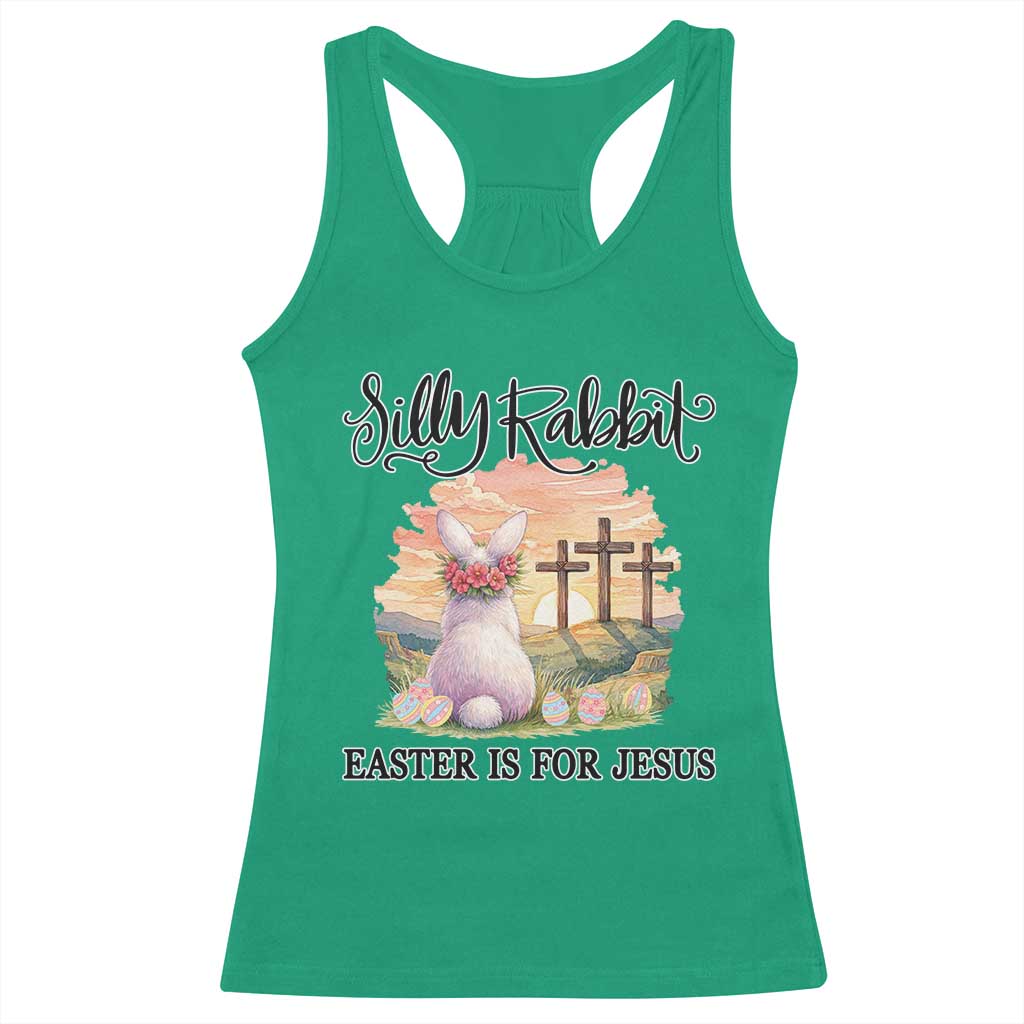 Silly Rabbit Easter Is For Jesus Racerback Tank Top Christian Easter