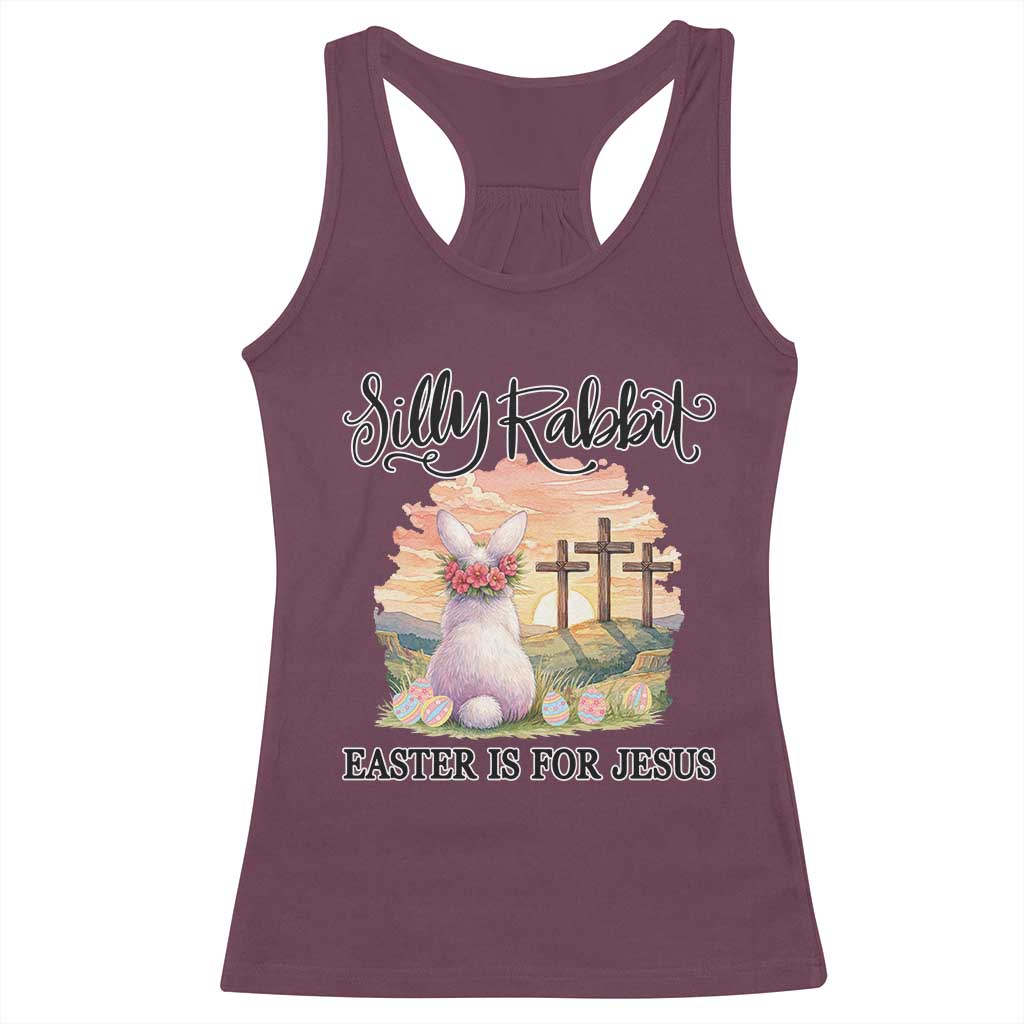 Silly Rabbit Easter Is For Jesus Racerback Tank Top Christian Easter
