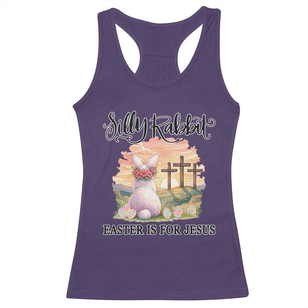 Silly Rabbit Easter Is For Jesus Racerback Tank Top Christian Easter