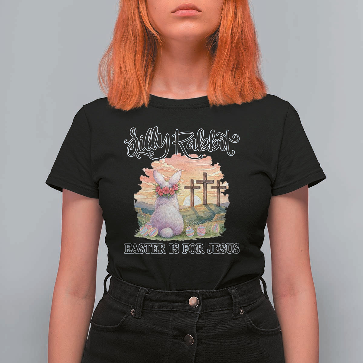 Silly Rabbit Easter Is For Jesus T Shirt For Women Christian Easter