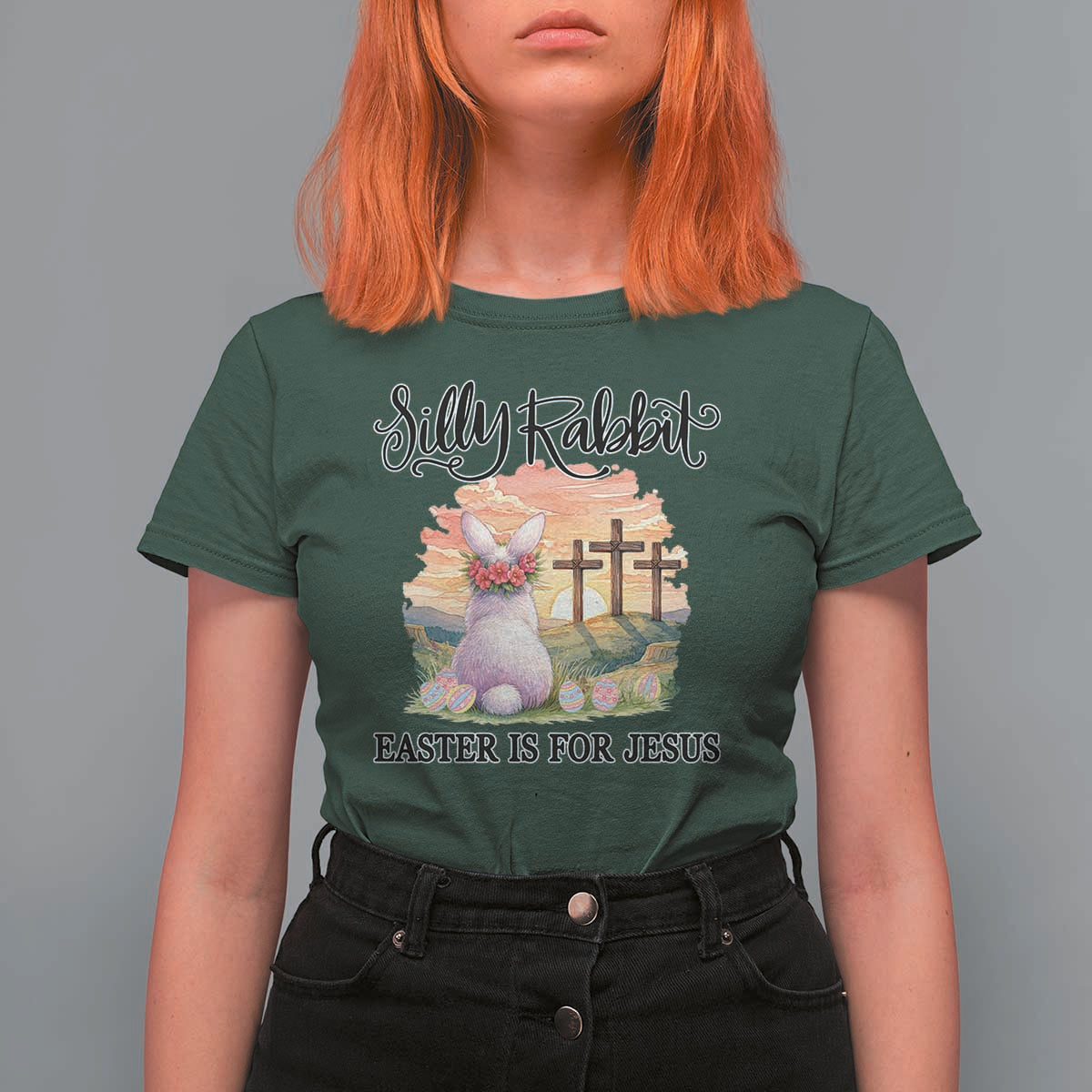 Silly Rabbit Easter Is For Jesus T Shirt For Women Christian Easter