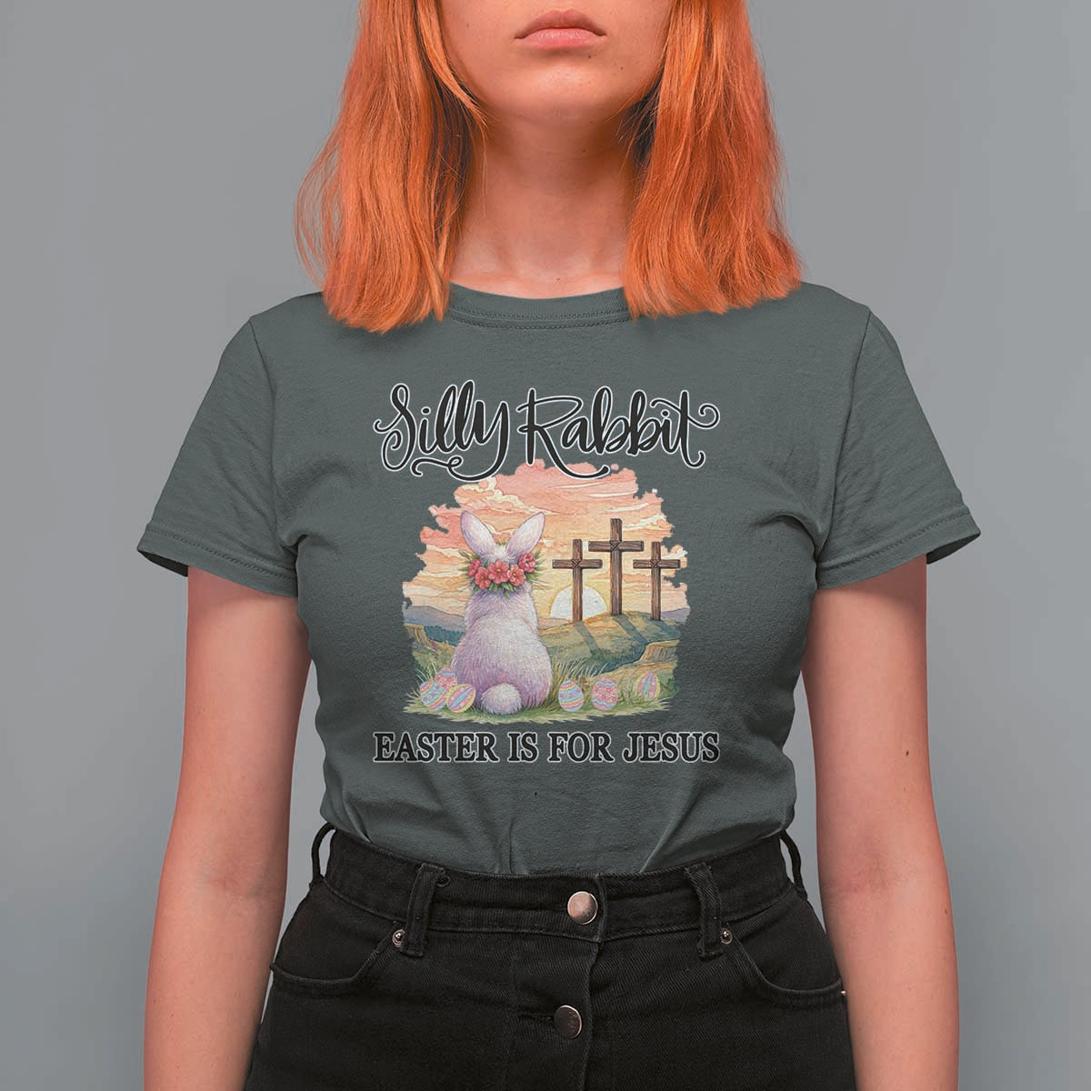 Silly Rabbit Easter Is For Jesus T Shirt For Women Christian Easter