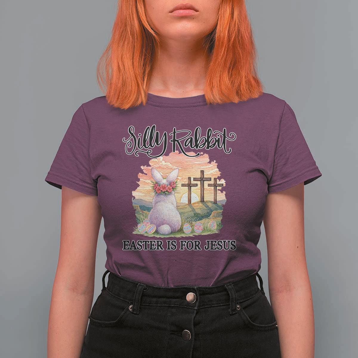 Silly Rabbit Easter Is For Jesus T Shirt For Women Christian Easter
