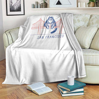 Funny Cat San Francisco Golden Gate Throw Blanket