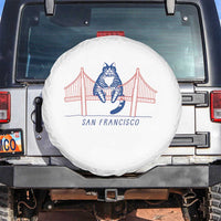 Funny Cat San Francisco Golden Gate Spare Tire Cover