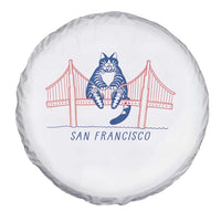 Funny Cat San Francisco Golden Gate Spare Tire Cover