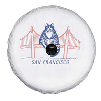 Funny Cat San Francisco Golden Gate Spare Tire Cover