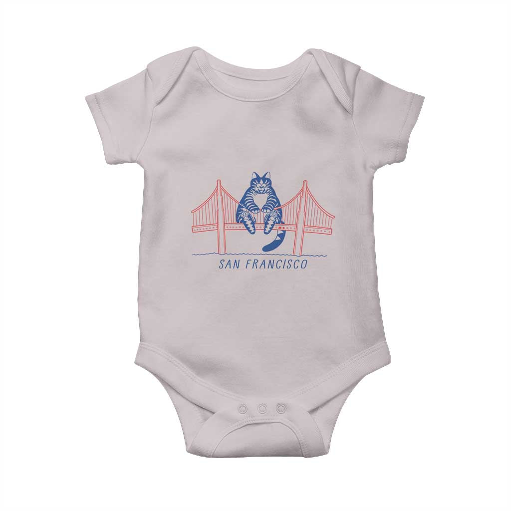 Funny Cat San Francisco Golden Gate Baby Onesie