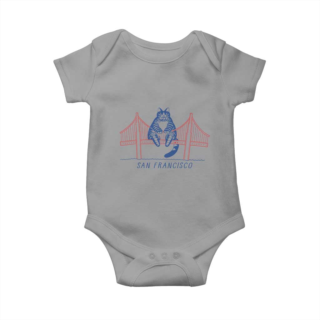 Funny Cat San Francisco Golden Gate Baby Onesie