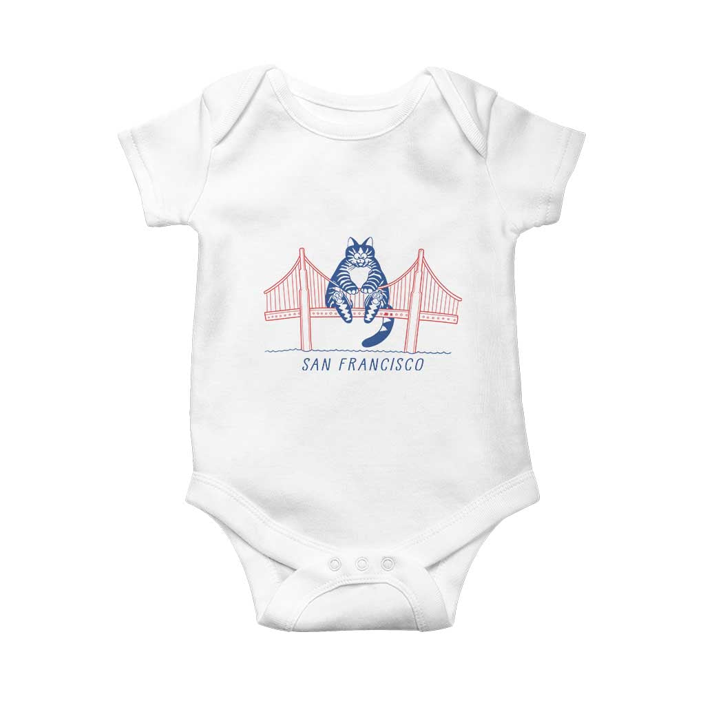 Funny Cat San Francisco Golden Gate Baby Onesie