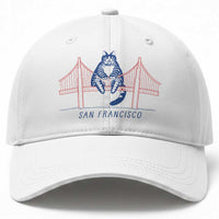 Funny Cat San Francisco Golden Gate Baseball Cap