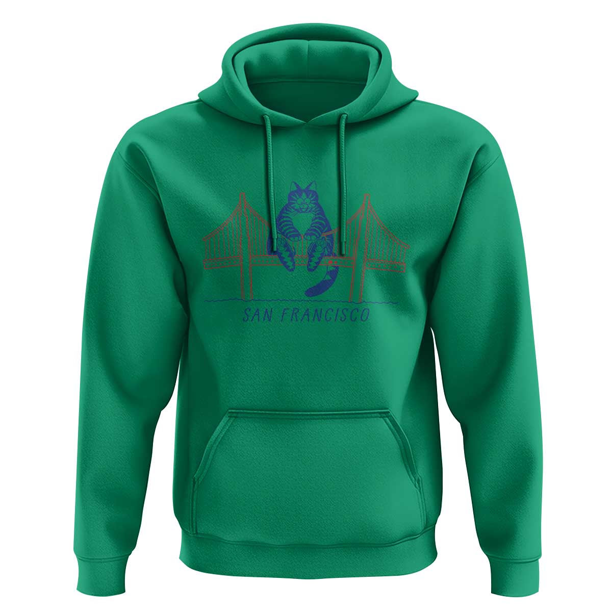 Funny Cat San Francisco Golden Gate Hoodie