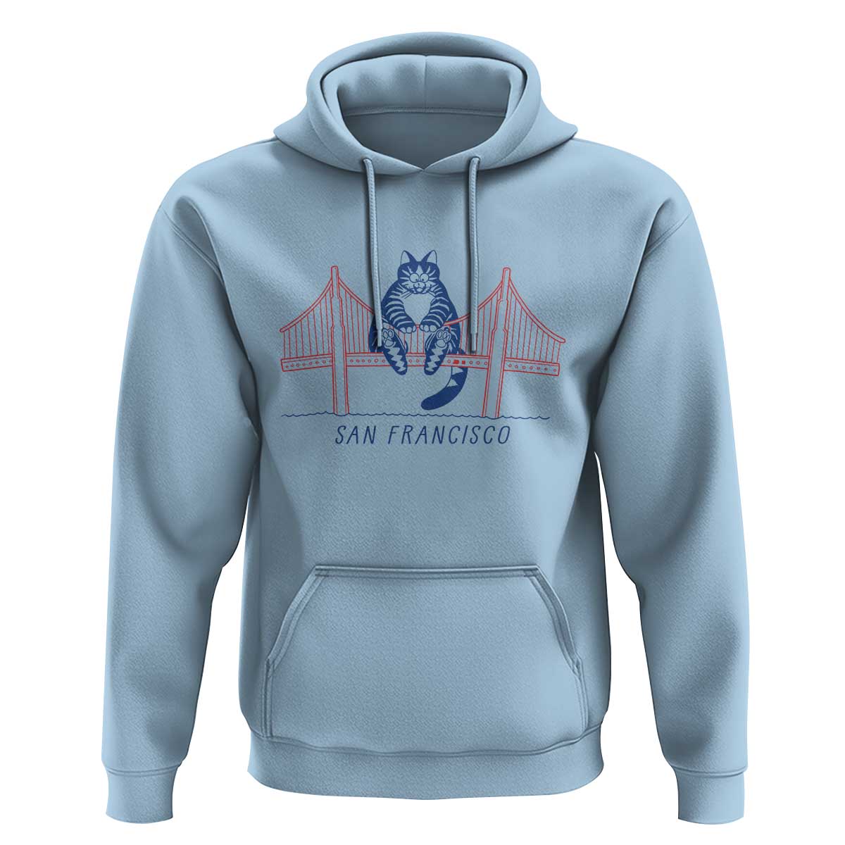 Funny Cat San Francisco Golden Gate Hoodie