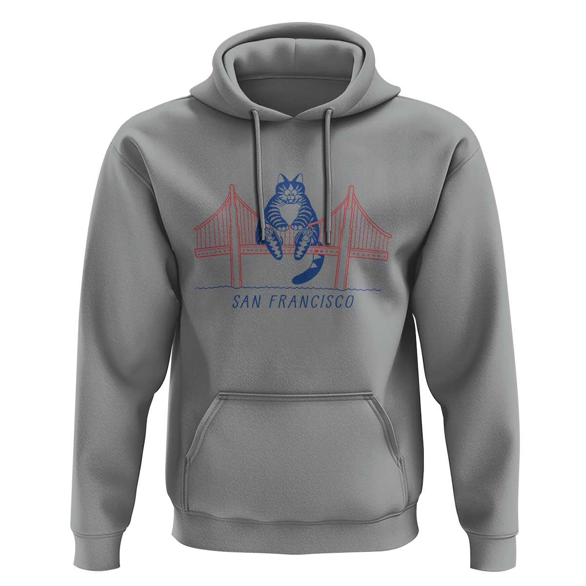 Funny Cat San Francisco Golden Gate Hoodie