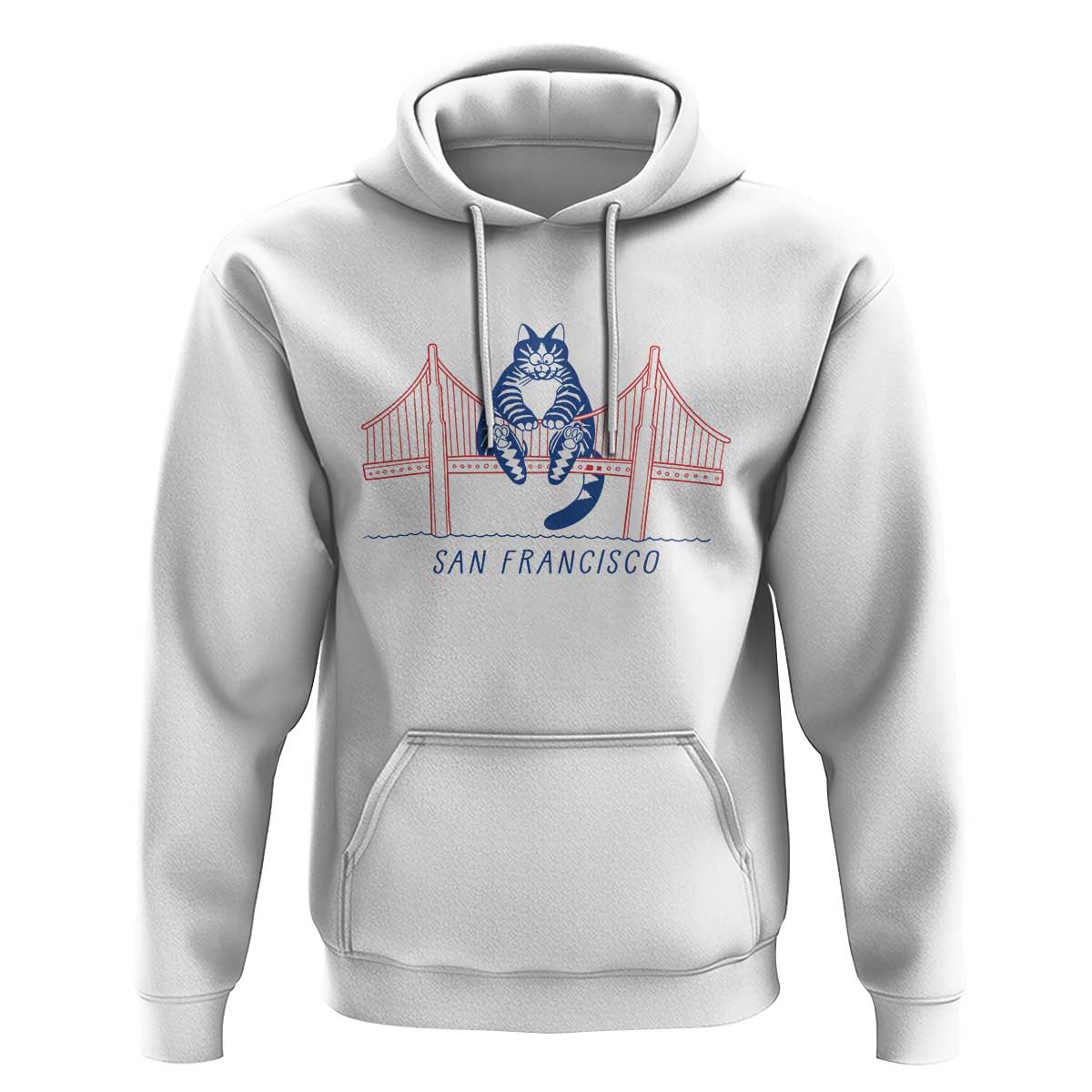 Funny Cat San Francisco Golden Gate Hoodie