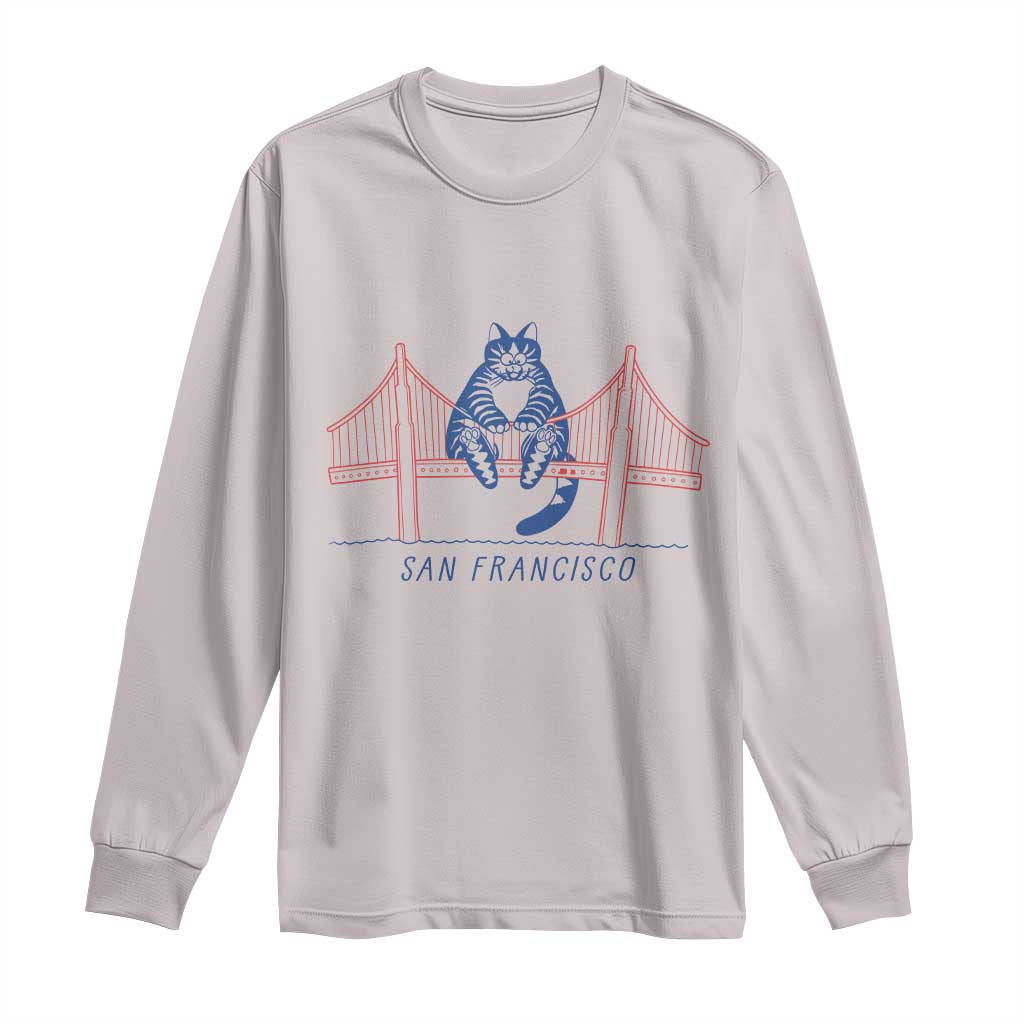 Funny Cat San Francisco Golden Gate Long Sleeve Shirt