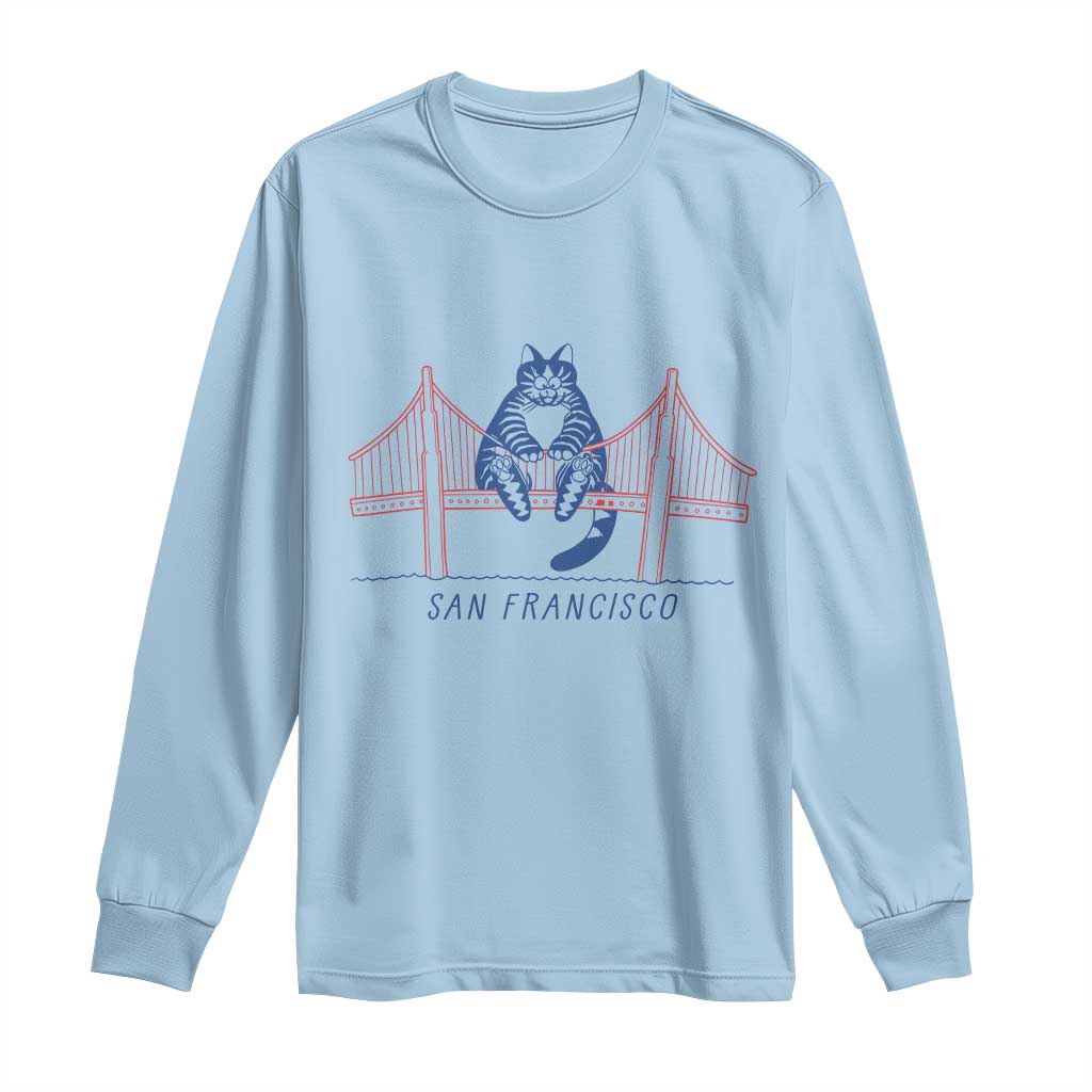 Funny Cat San Francisco Golden Gate Long Sleeve Shirt