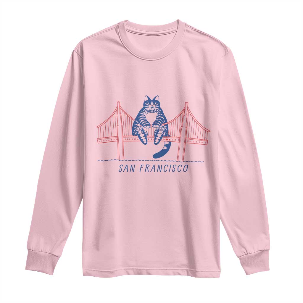 Funny Cat San Francisco Golden Gate Long Sleeve Shirt