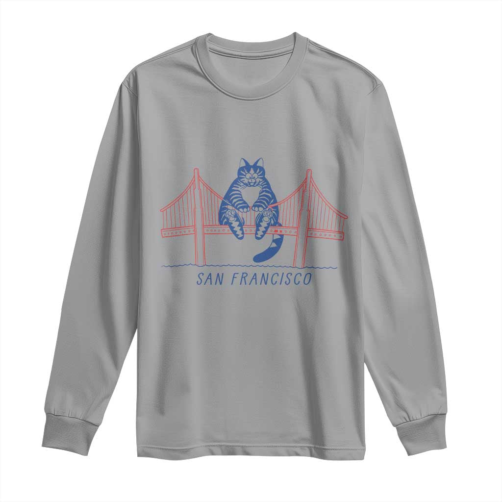 Funny Cat San Francisco Golden Gate Long Sleeve Shirt