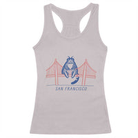 Funny Cat San Francisco Golden Gate Racerback Tank Top