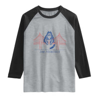 Funny Cat San Francisco Golden Gate Raglan Shirt
