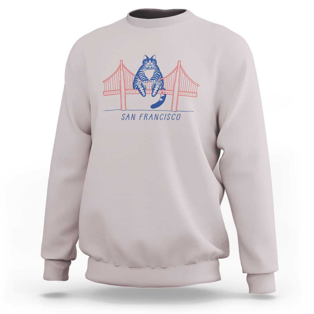 Funny Cat San Francisco Golden Gate Sweatshirt