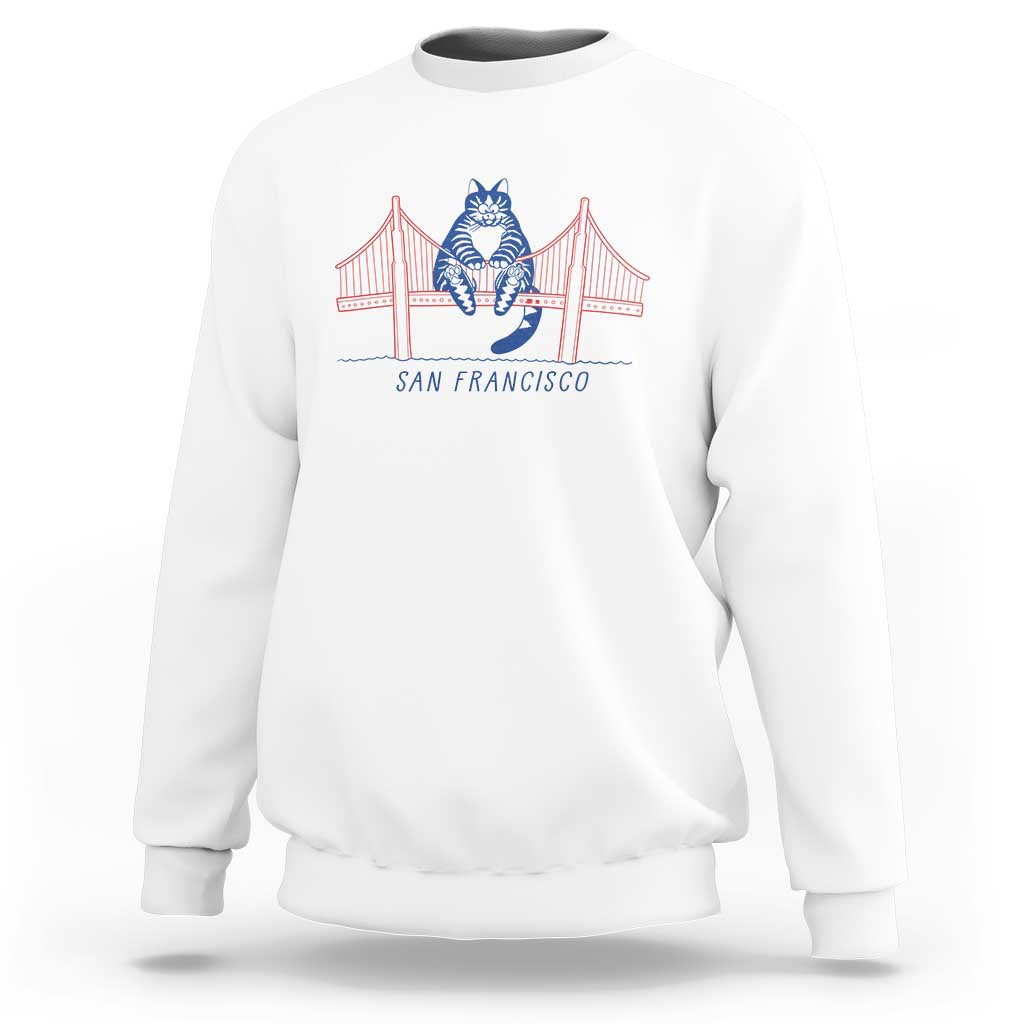 Funny Cat San Francisco Golden Gate Sweatshirt