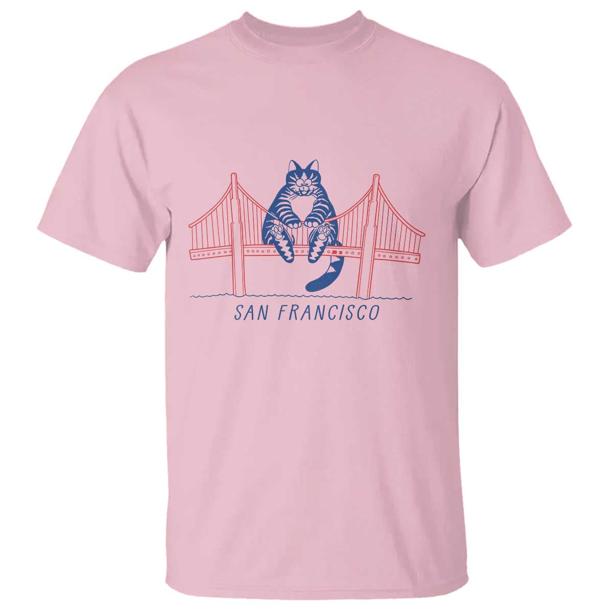 Funny Cat San Francisco Golden Gate T Shirt