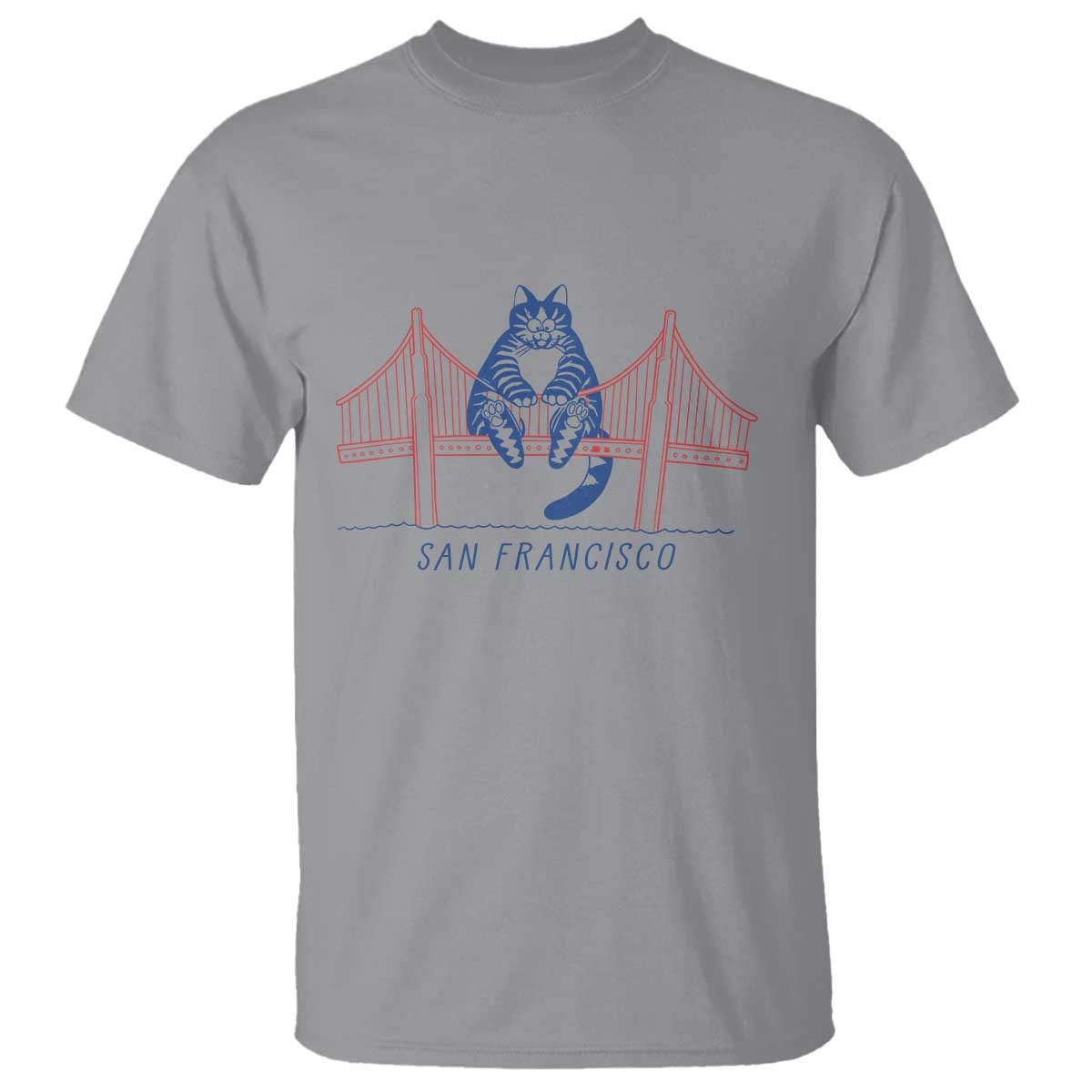 Funny Cat San Francisco Golden Gate T Shirt