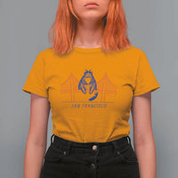 Funny Cat San Francisco Golden Gate T Shirt For Women