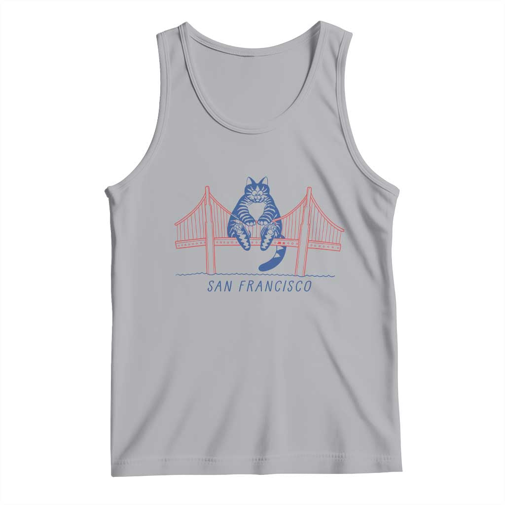 Funny Cat San Francisco Golden Gate Tank Top