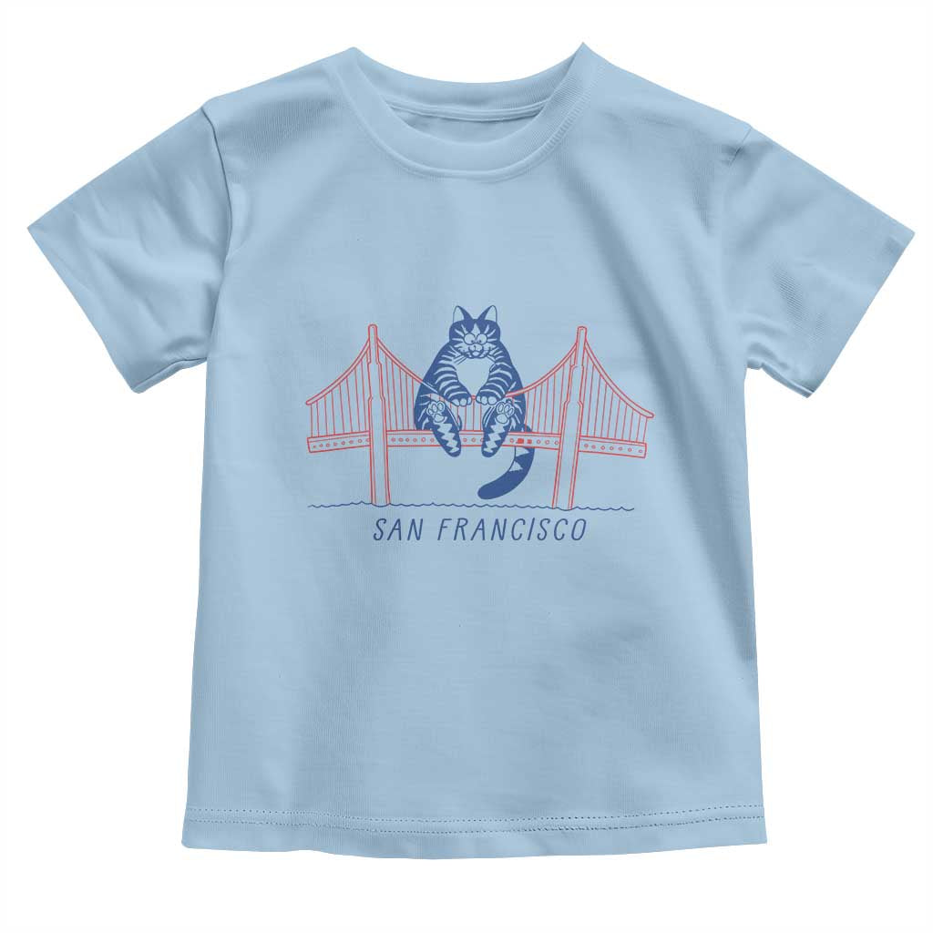 Funny Cat San Francisco Golden Gate Toddler T Shirt