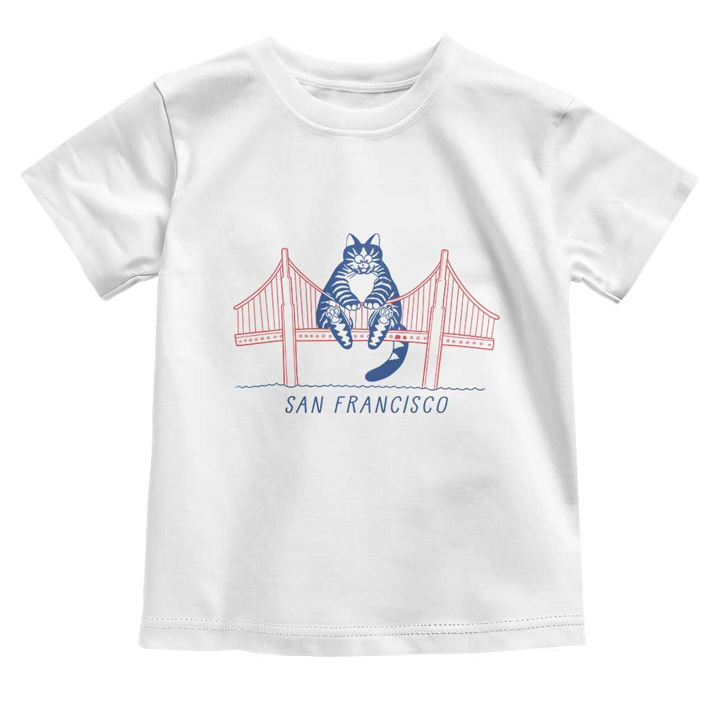 Funny Cat San Francisco Golden Gate Toddler T Shirt