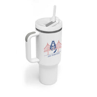 Funny Cat San Francisco Golden Gate Tumbler With Handle