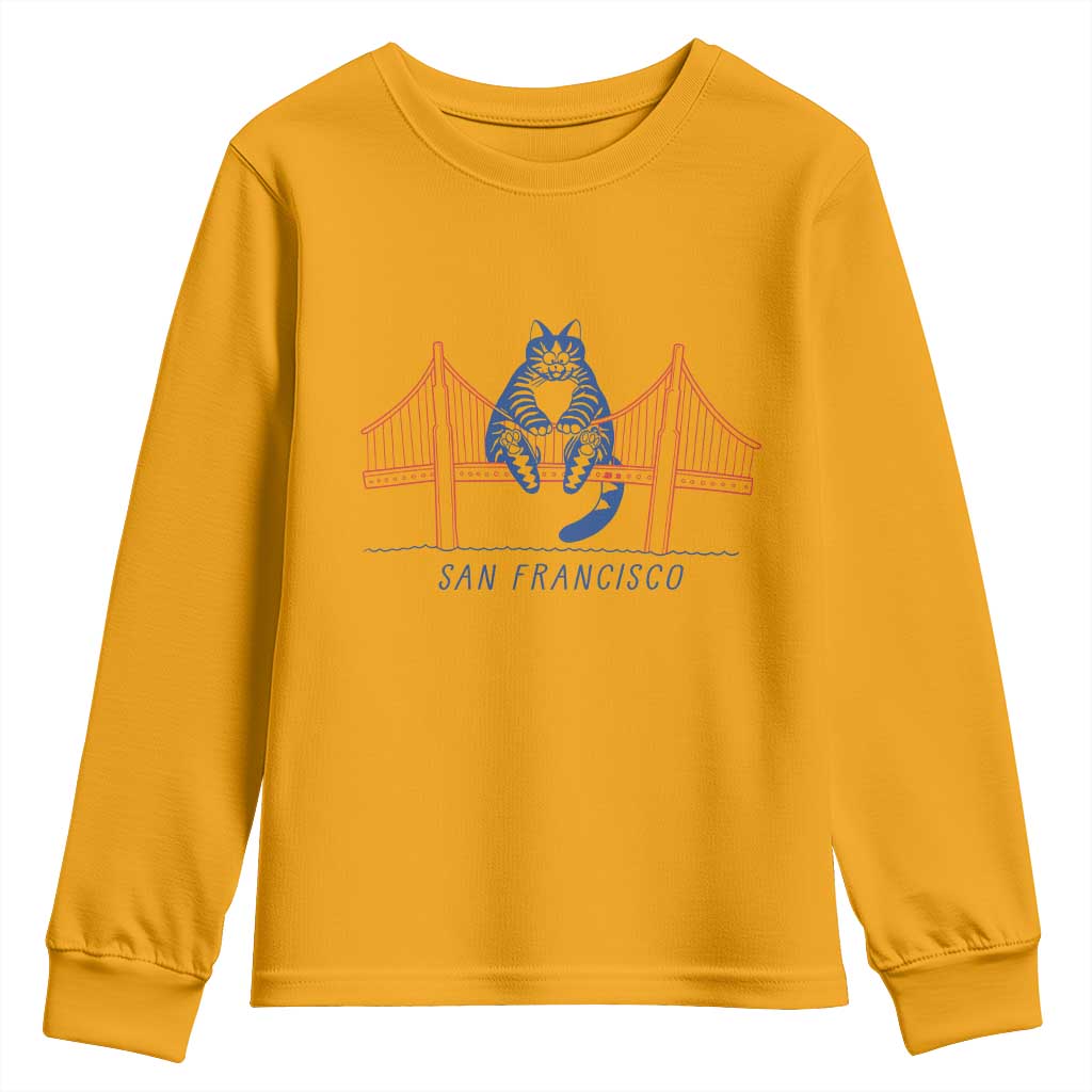 Funny Cat San Francisco Golden Gate Youth Sweatshirt