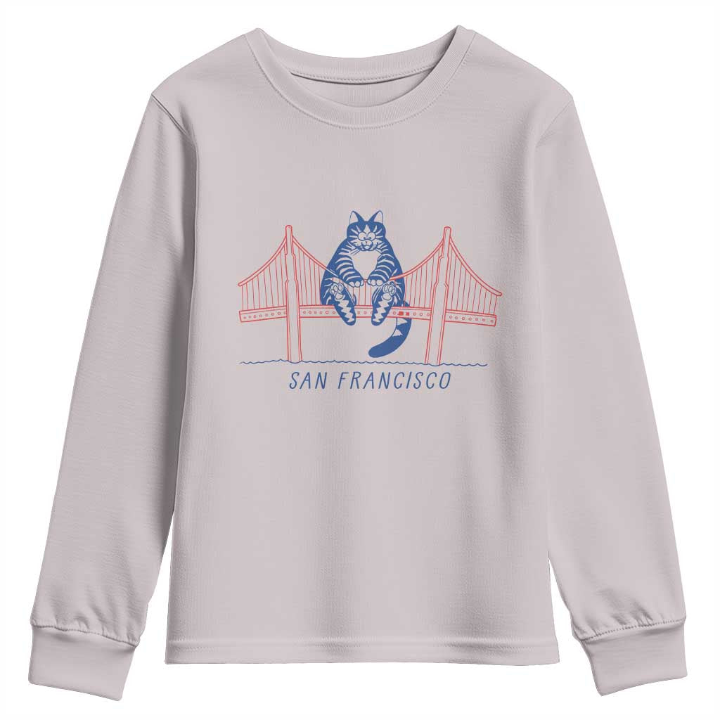 Funny Cat San Francisco Golden Gate Youth Sweatshirt